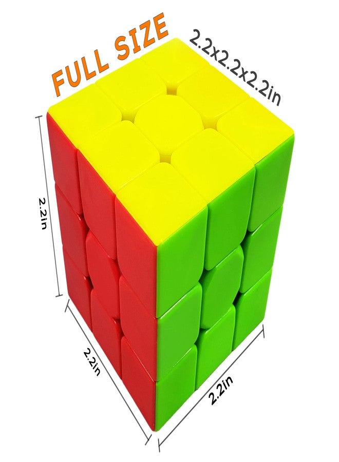 INTEGEAR 6 Pack Full Size Stickerless 56mm Magic Speed Cube 3x3 Easy Turning and Smooth Play Durable Puzzle Cube Toy for Kids - Image 2